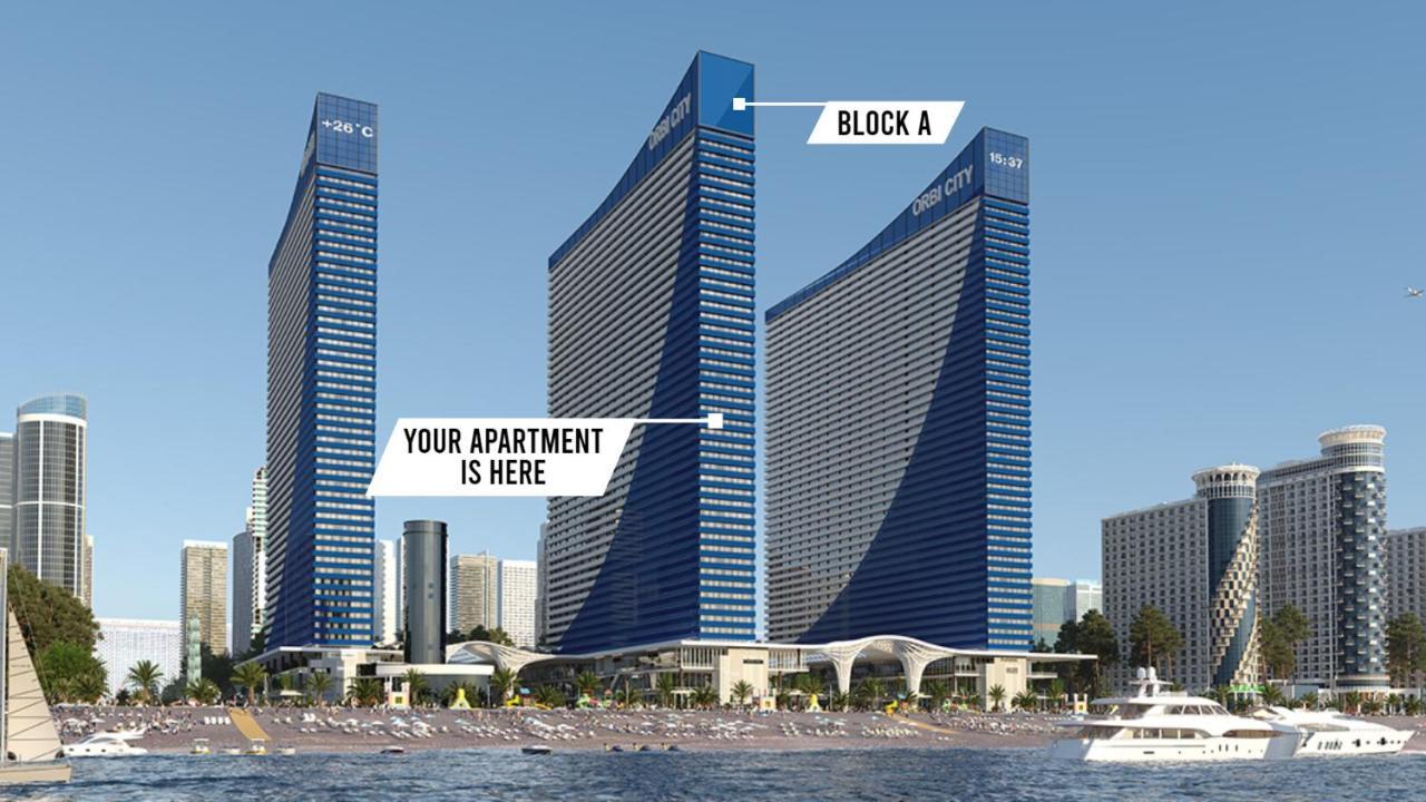 バトゥーミ Only Front Sea View, No Side View, Wonderful Panorama, High Floor, Location Guaranteeアパートホテル エクステリア 写真